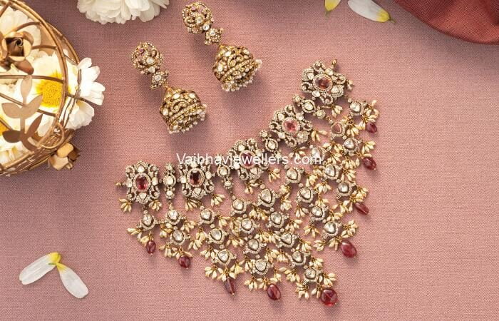 Vaibhav Jewellers 22Kt polki Designer Choker