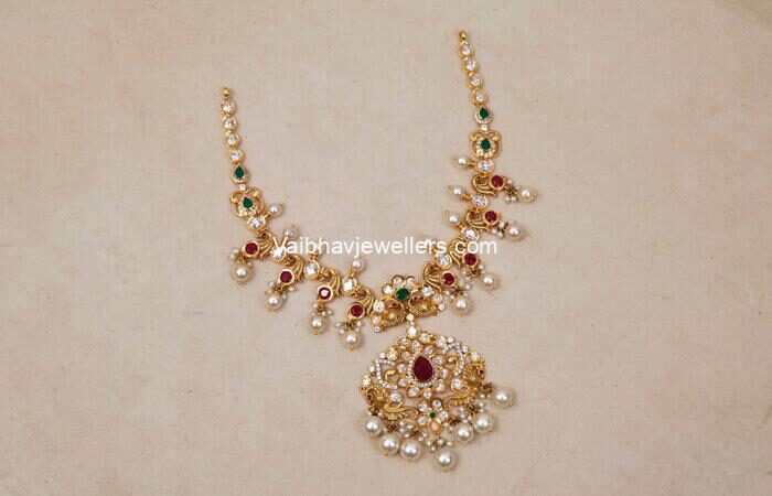 22Kt Gold Precious Pachi Necklace-2