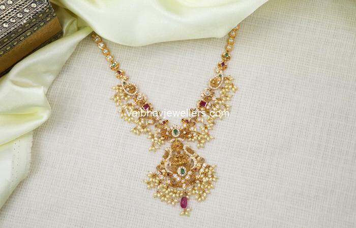 22Kt Gold Precious Ruby Emerald Necklace