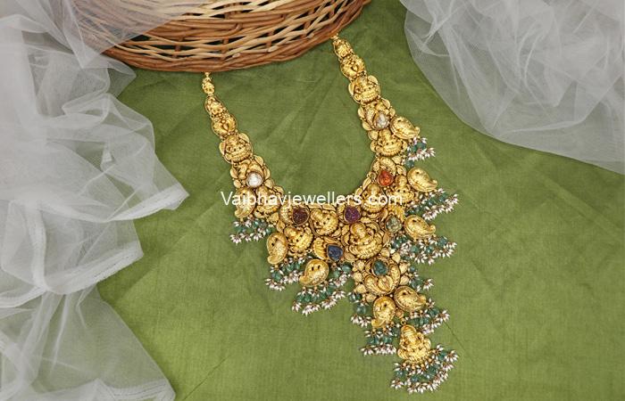 Vaibhav Jewellers 22Kt Gold Antique Deep Nagash Haram