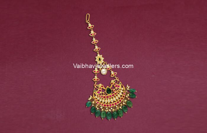 22Kt Gold Antique Kundan Tikka
