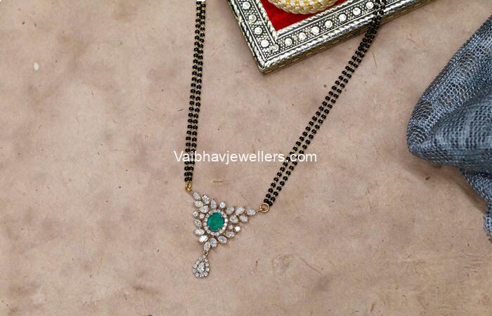 Vaibhav Jewellers 18K Marquise Diamond Mangalsutra