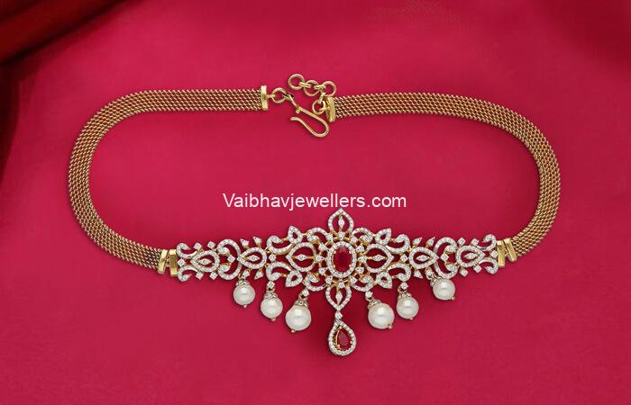 18K Diamond Dandapatti Choker