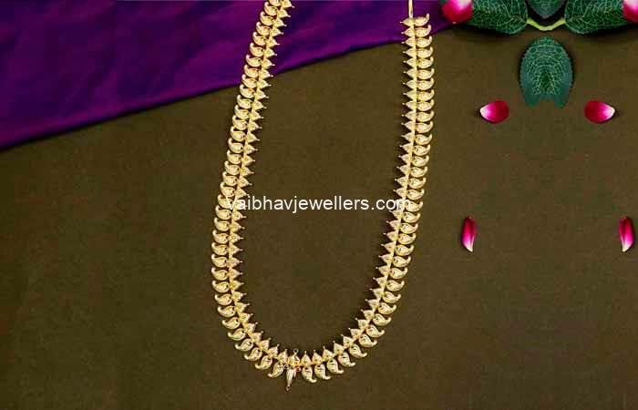 Vaibhav Jewellers 22K Plain Gold Mango Haram