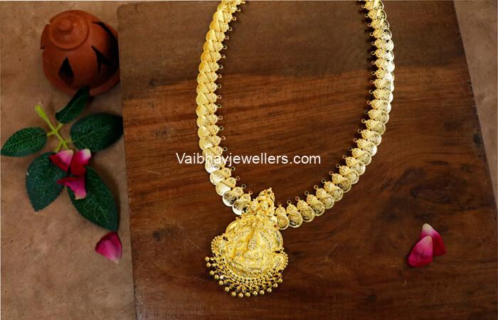 Vaibhav Jewellers 22K Plain Gold Kasulu Haram-3