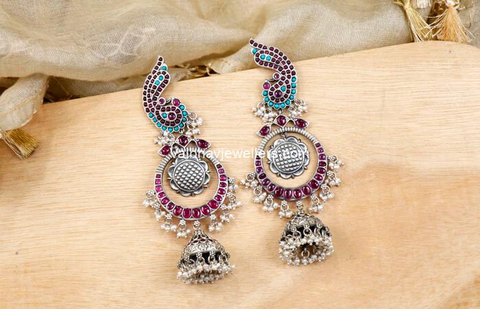 Antique Silver Peacock Design Hangings