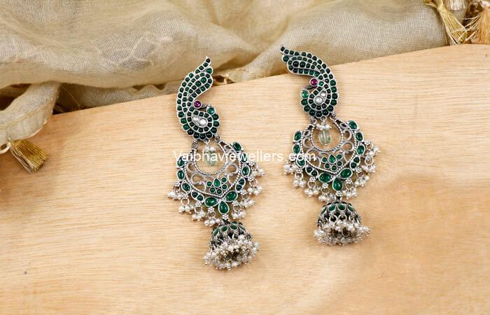 Antique Silver Fancy Stone Hangings