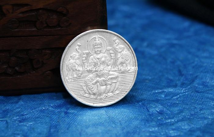 Vaibhav Jewellers 25 Gram Lakshmi Devi Silver Coin