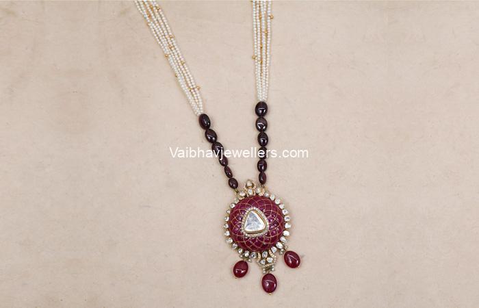 22Kt Gold Precious Pachi Necklace