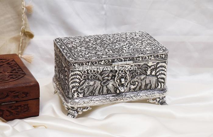Vaibhav Jewellers Antique Silver Fancy Box