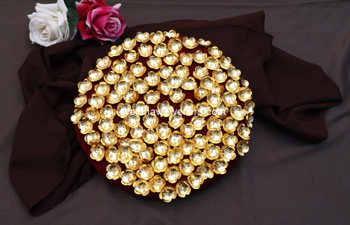 Vaibhav Jewellers Silver Gold Palting 110 Pooja Flowers