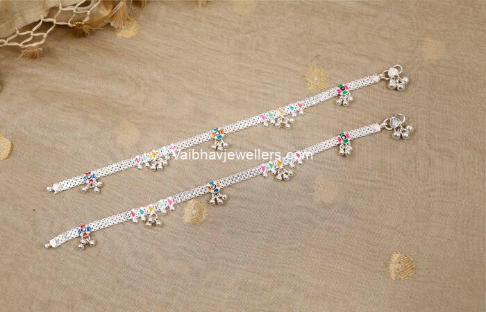 Silver Plain Machine Made Dailywear Payal