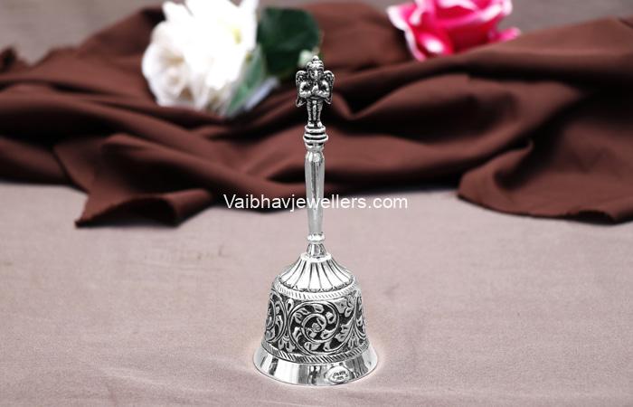 Vaibhav Jewellers Antique Silver Embossed Bell
