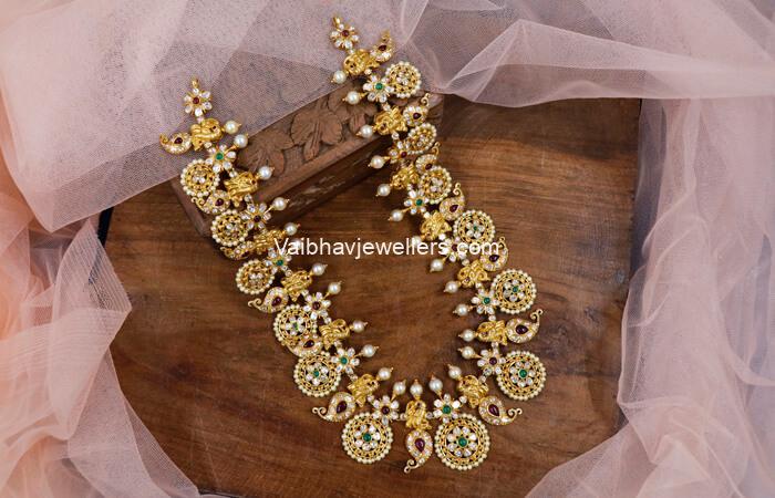 Vaibhav Jewellers 22K Polky Gold Haram