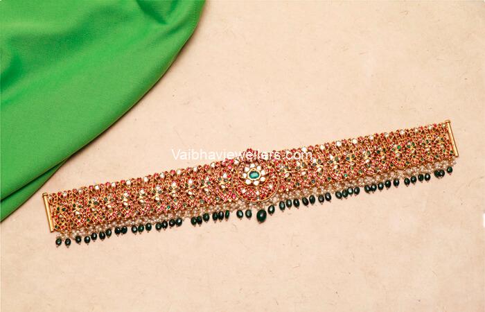 Vaibhav Jewellers 22Kt Polki Vaddanam