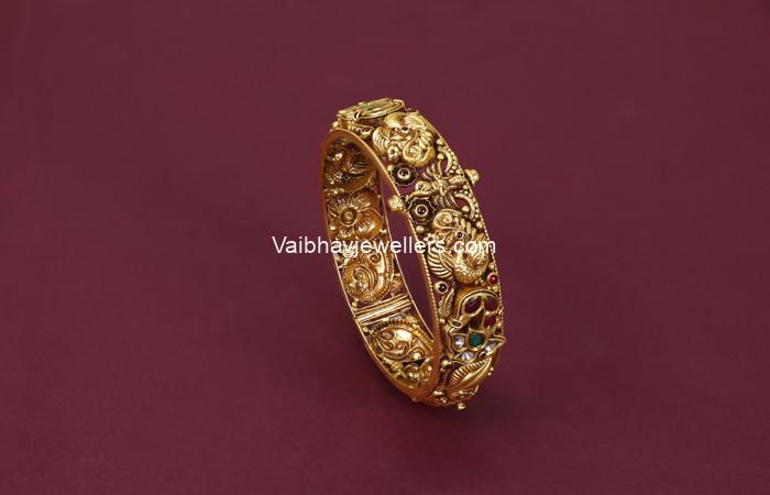 22Kt Gold Bridal Pachi Polki Bracelet