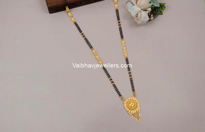 22K Plain Gold Long Mangalsutra