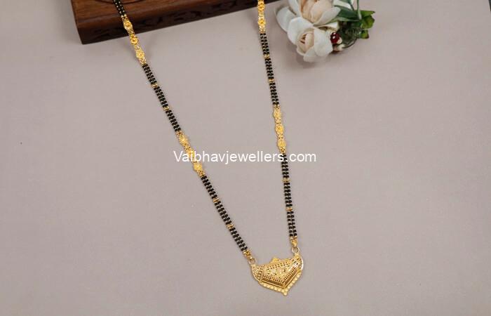 22K Plain Gold Long Mangalsutra-2