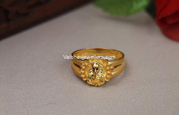 Vaibhav Jewellers 22Kt Gold Casting Ganesha Ring