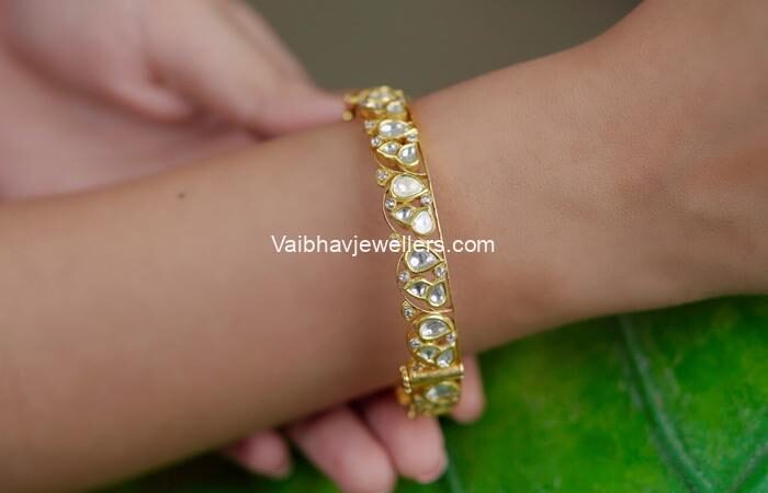 Gold Polki Bangles
