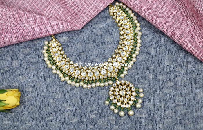 Vaibhav Jewellers Polki Bridal Necklace