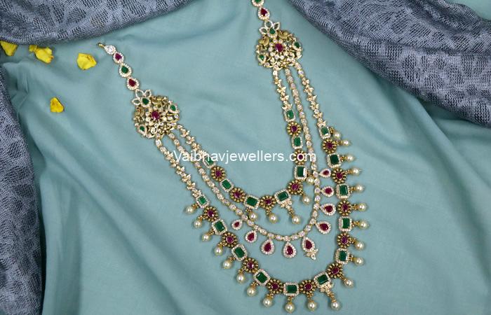 Vaibhav Jewellers Traditioanl Polki Necklace