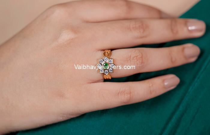 Shimmering Bloom Handmade Gold Ring