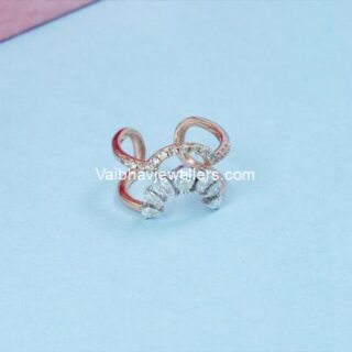 Glistening Arc Teardrop Diamond Ring