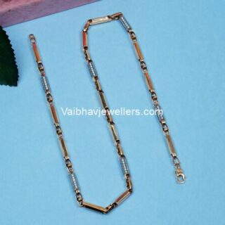 Elegant Opulent Italian Gold Diamond Chain