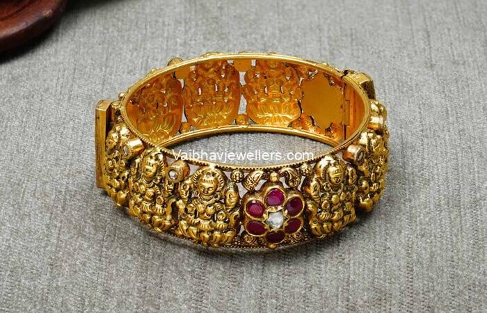 Divine Regal Gold Lakshmi Kada